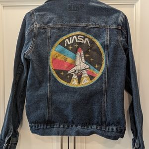 Jean Jacket with NASA Picture on Back
